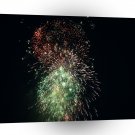 Fireworks Green Colourful Wonder A1 Xlarge Canvas