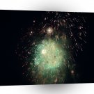 Fireworks Green Explosion Colour A1 Xlarge Canvas