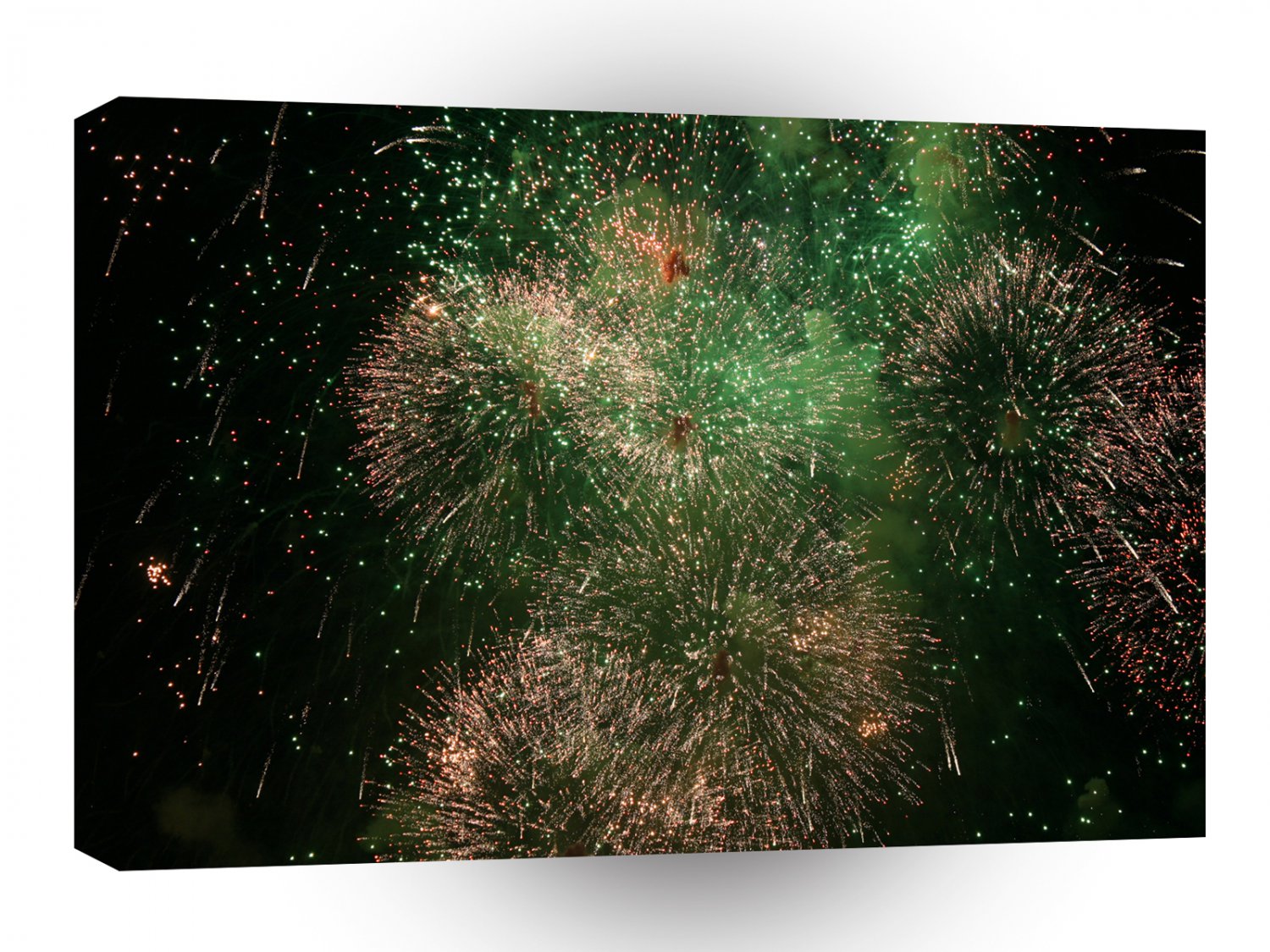 Fireworks Green Explosion Splash A1 Xlarge Canvas