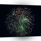 Fireworks Green Shower Splash A1 Xlarge Canvas