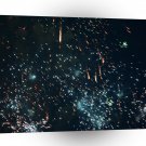 Fireworks Meteor Splash Aqua A1 Xlarge Canvas