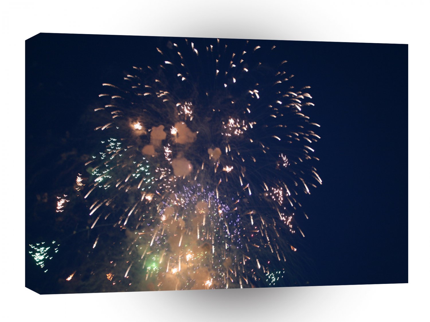 Fireworks Meteor Splash Blue Swoosh A1 Xlarge Canvas