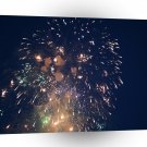 Fireworks Meteor Splash Blue Swoosh A1 Xlarge Canvas