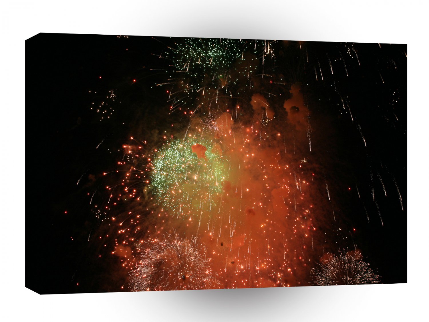Fireworks Meteor Splash Huge Display Red Green A1 Xlarge Canvas
