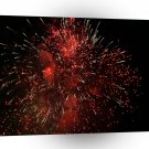 Fireworks Meteor Splash Red Glow A1 Xlarge Canvas