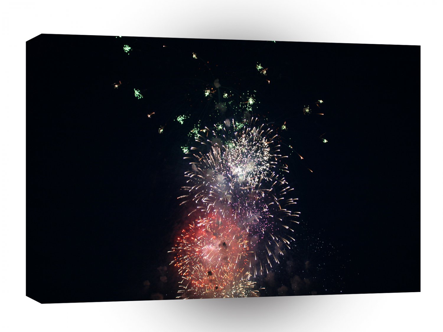 Fireworks Orange Mixture Rainbow Effect A1 Xlarge Canvas