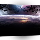 Galaxies Abstract Sci Fi Meteor Shower A1 Xlarge Canvas