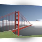Landscape Cool Golden Gates A1 Xlarge Canvas