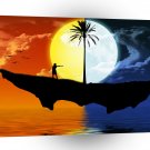 Landscape Cool Night Day Island A1 Xlarge Canvas