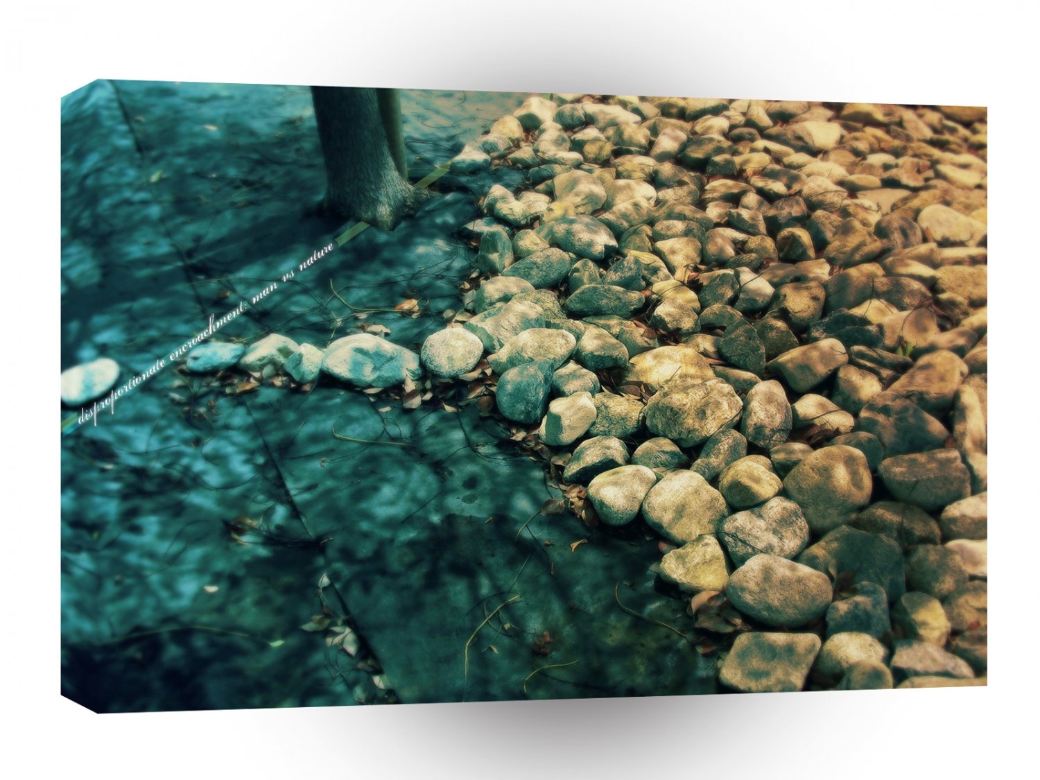 Landscape Cool Pebble Rocks A1 Xlarge Canvas