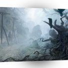 Landscape Dark Forest Ravens A1 Xlarge Canvas