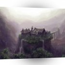 Landscape Dark Mountain Village A1 Xlarge Canvas