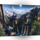 Landscape Mountain Cultured Village A1 Xlarge Canvas