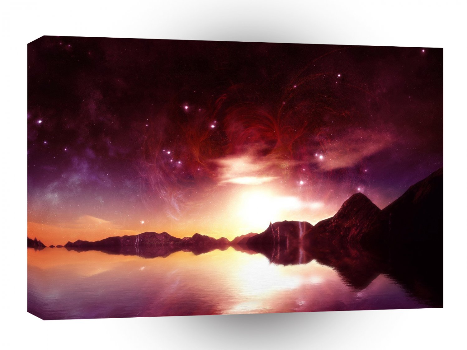 Landscape Sunset Close Reflection A1 Xlarge Canvas