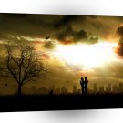 Landscape Sunset Dark City A1 Xlarge Canvas