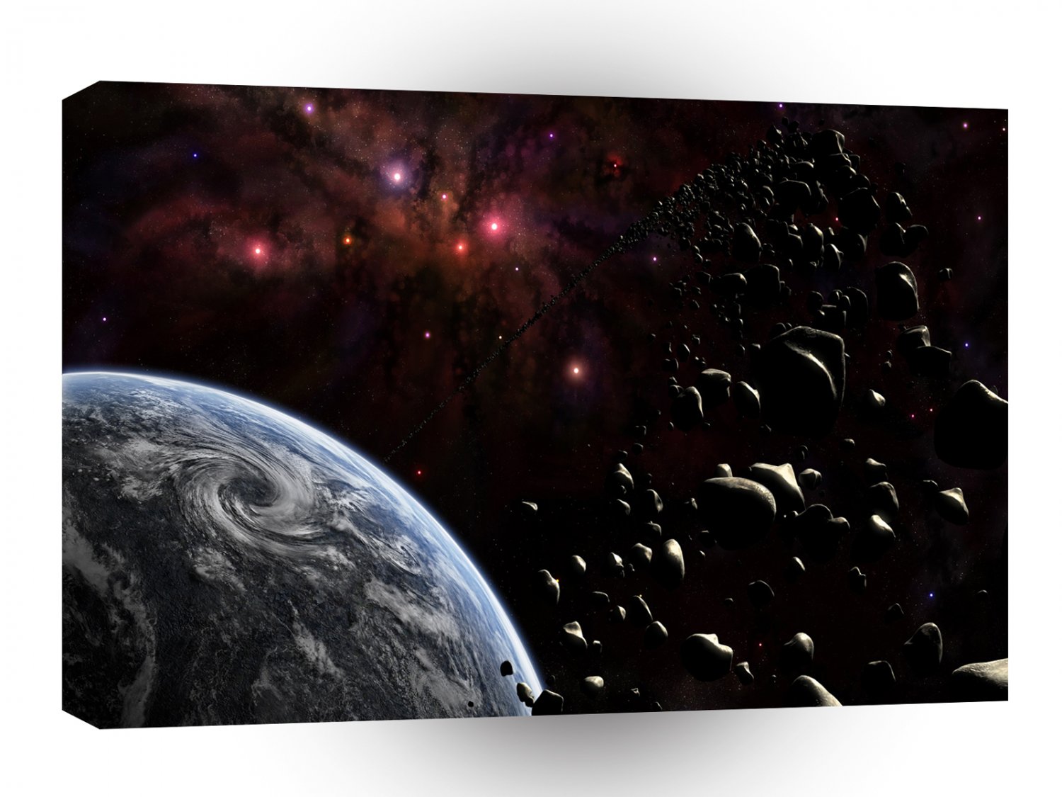 Planets Sci Fi Earth Armageddon Rock Storm A1 Xlarge Canvas