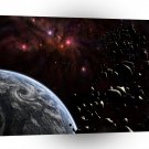 Planets Sci Fi Earth Armageddon Rock Storm A1 Xlarge Canvas