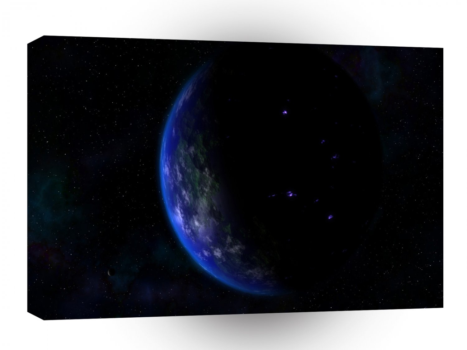 Planets Sci Fi Earth Eclipse Glow Darkness A1 Xlarge Canvas