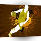 Psychedelic Abstract Basketball A1 Xlarge Canvas