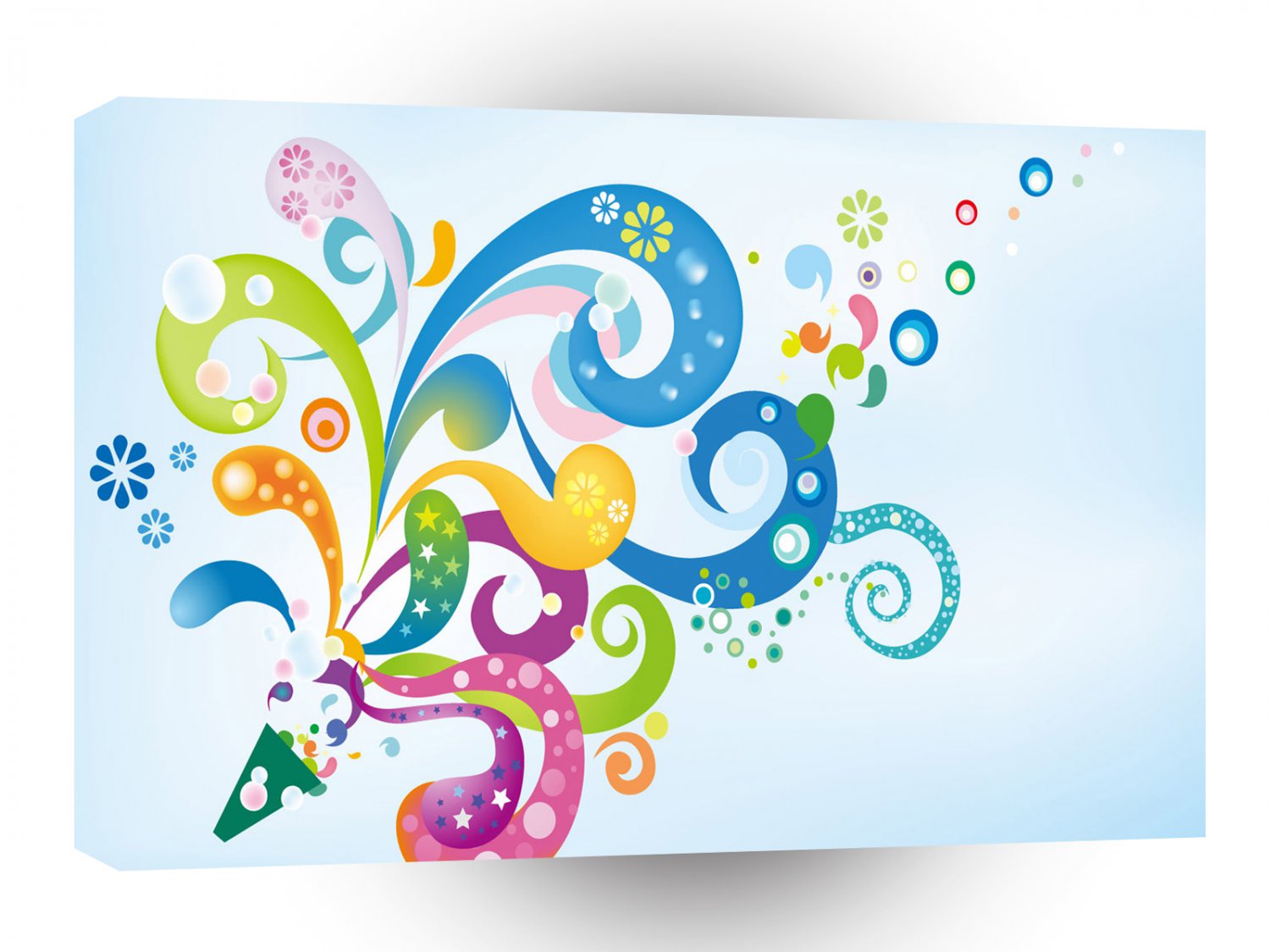 Psychedelic Abstract Colour Splash A1 Xlarge Canvas