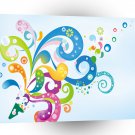 Psychedelic Abstract Colour Splash A1 Xlarge Canvas