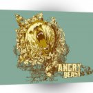 Psychedelic Bear Angry Beast A1 Xlarge Canvas