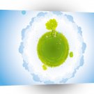 Psychedelic Blue Clouds Green Earth A1 Xlarge Canvas