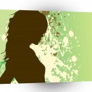 Psychedelic Chick Abstract A1 Xlarge Canvas