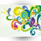 Psychedelic Colour Burst A1 Xlarge Canvas