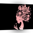 Psychedelic Pink Hair Nature Girl A1 Xlarge Canvas