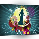 Psychedelic Romance Burst Flower A1 Xlarge Canvas