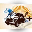 Psychedelic Summer Wave Beetle A1 Xlarge Canvas
