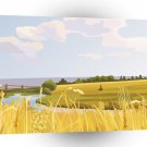 Scenery A Rivers End Hayfield A1 Xlarge Canvas