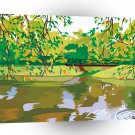 Scenery Autum Leaves Bridge Walk A1 Xlarge Canvas