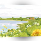 Scenery Beach Bay Summer House A1 Xlarge Canvas