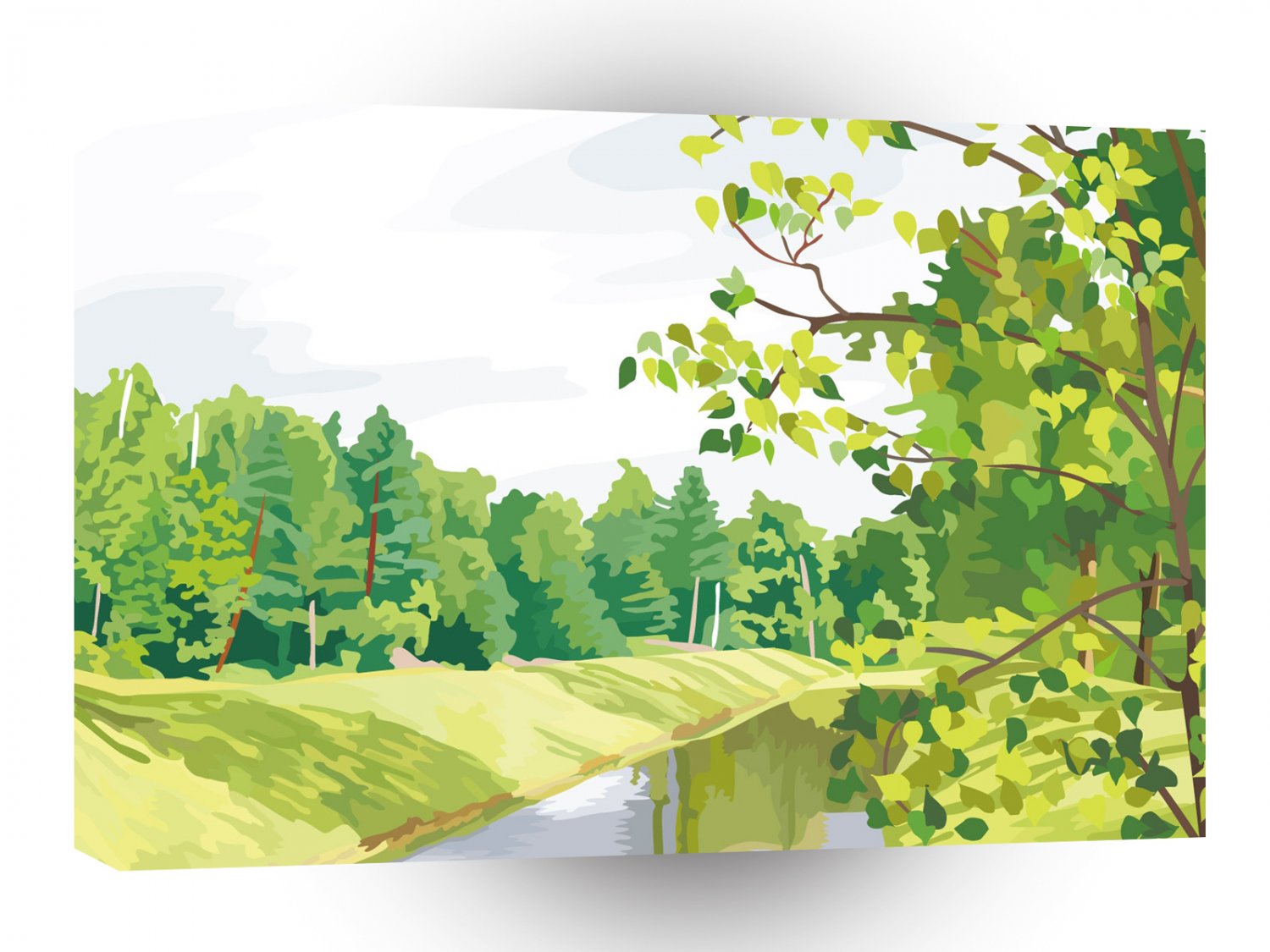 Scenery Canal Reflection A1 Xlarge Canvas