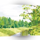 Scenery Canal Reflection A1 Xlarge Canvas