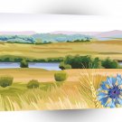 Scenery Corn Blue Flower Views A1 Xlarge Canvas