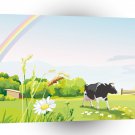 Scenery Daisies Rainbow Day A1 Xlarge Canvas