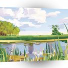 Scenery Fluffy Whites Over Water A1 Xlarge Canvas