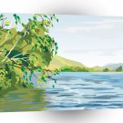 Scenery Lakeside Trees A1 Xlarge Canvas