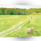 Scenery Lonesome Sheep Field Track A1 Xlarge Canvas