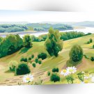 Scenery Lowland Hill View A1 Xlarge Canvas
