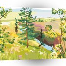 Scenery River Bank Woodland A1 Xlarge Canvas
