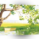 Scenery River Boat Tree A1 Xlarge Canvas