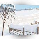 Scenery Snow Drift Quiet Village A1 Xlarge Canvas