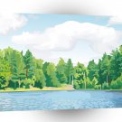 Scenery Summer Alpine Lake A1 Xlarge Canvas