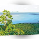 Scenery Tree Hill Lake Views A1 Xlarge Canvas