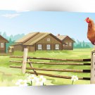 Scenery Wood Shacked Cockrel A1 Xlarge Canvas
