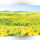 Scenery Yellow Summer Fields Bloom A1 Xlarge Canvas